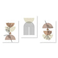 Abstract Wall Art Trio Green Plants