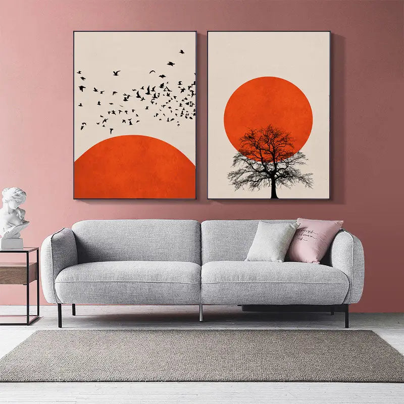 Abstract Winter Landscape Canvas Print