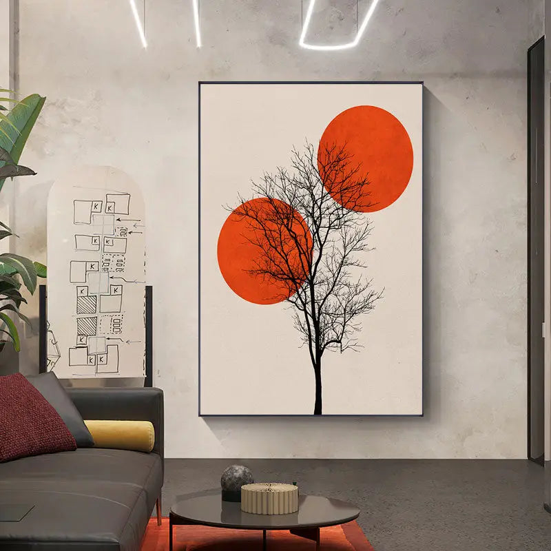 Abstract Winter Landscape Canvas Print
