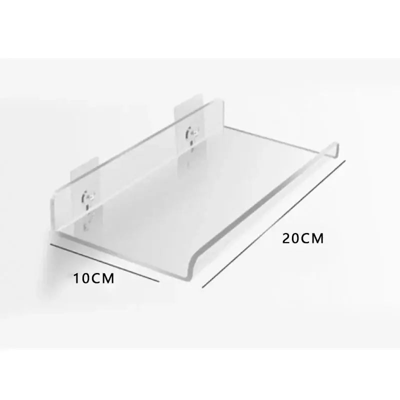 Clear acrylic wall shelf organizer 20cm by 10cm by DecorBites™ ideal for home decor and wall display organization
