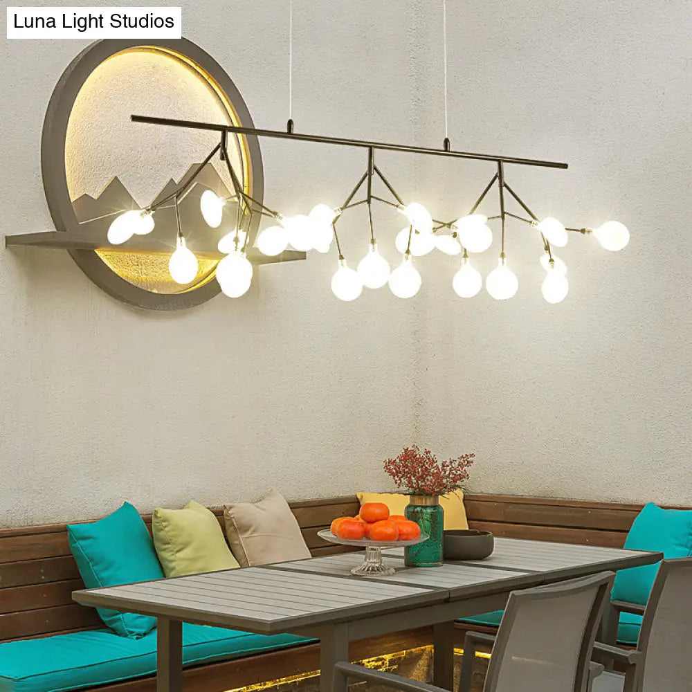 DecorBites™ Adjustable Hanging Cord Island Lighting - Contemporary Firefly Metal Pendant with 27 Lights for Bedroom