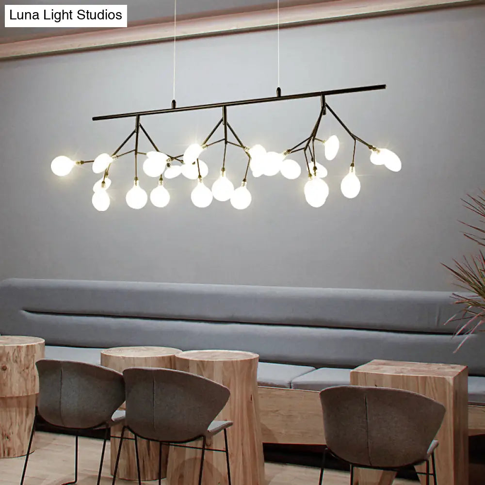 DecorBites™ Adjustable Hanging Cord Island Lighting - Contemporary Firefly Metal Pendant with 27 Lights for Bedroom