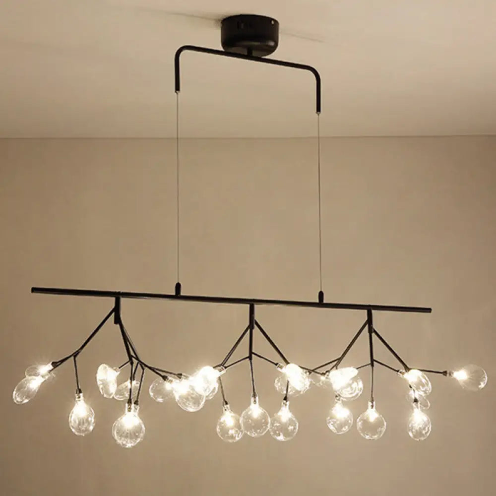 DecorBites™ Adjustable Hanging Cord Island Lighting - Contemporary Firefly Metal Pendant with 27 Lights for Bedroom