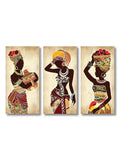 African Woman Canvas Wall Art Set