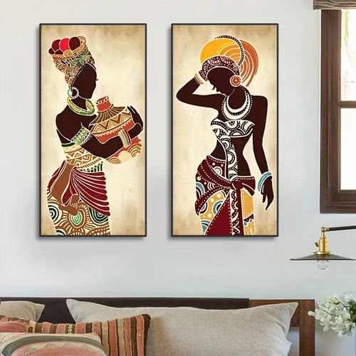 Set de toiles murales Femme africaine