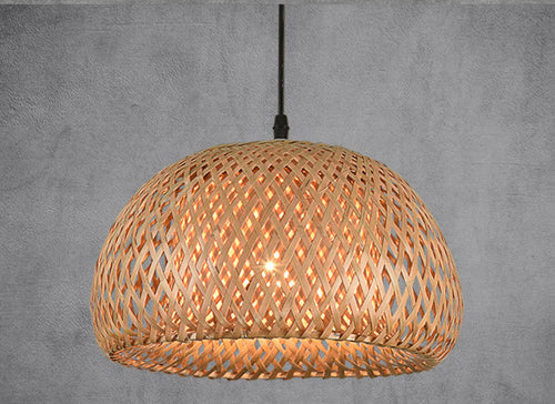 Lampes de restaurant en bambou tressé, style américain et sud-est asiatique