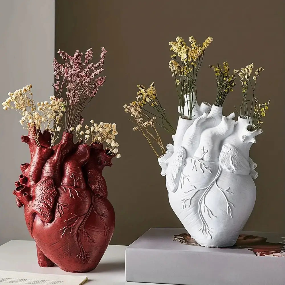Anatomical Heart Resin Vase Decor