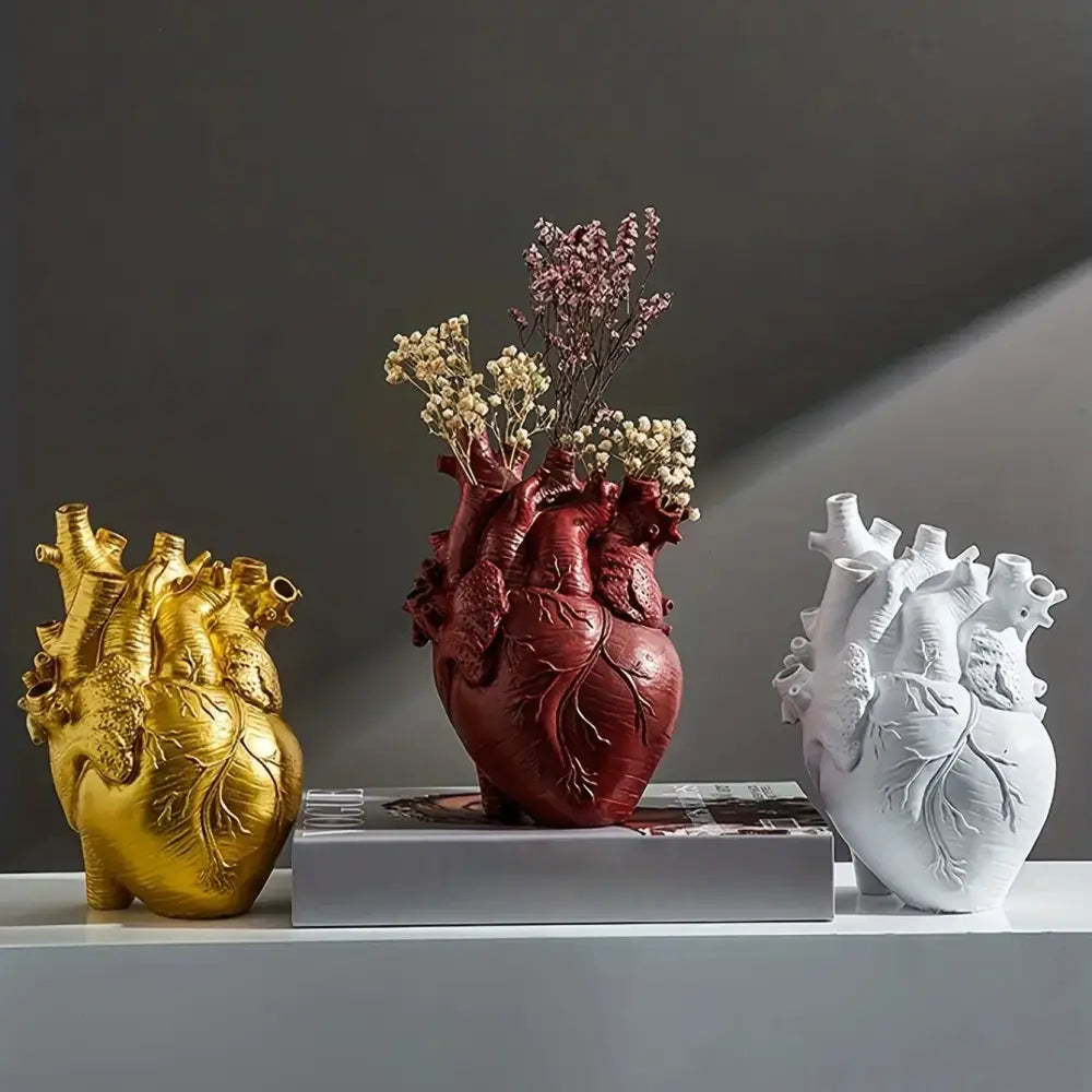 Anatomical Heart Resin Vase Decor