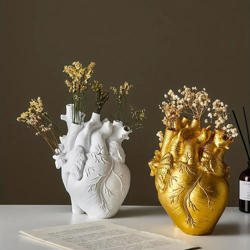 Anatomical Heart Resin Vase Decor