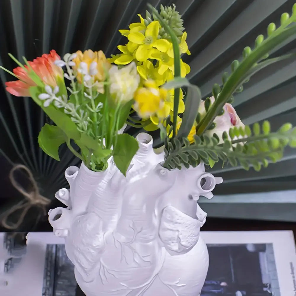Anatomical Heart Resin Vase Decor