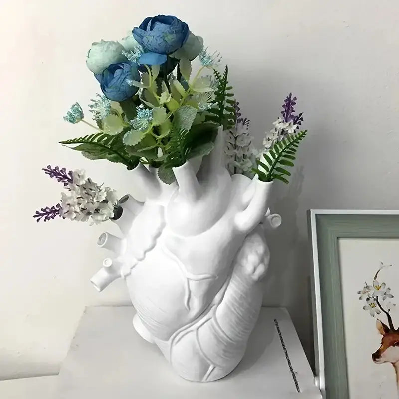 Anatomical Heart Resin Vase Decor