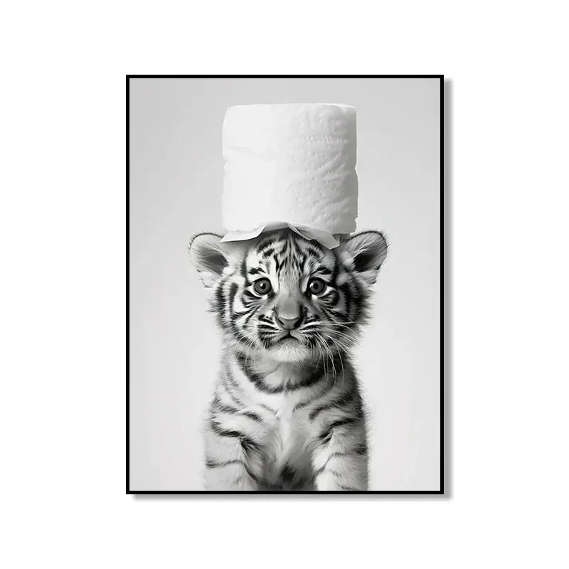Animal Bathroom Canvas Posters