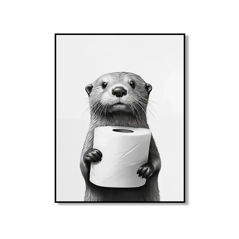 Animal Bathroom Canvas Posters