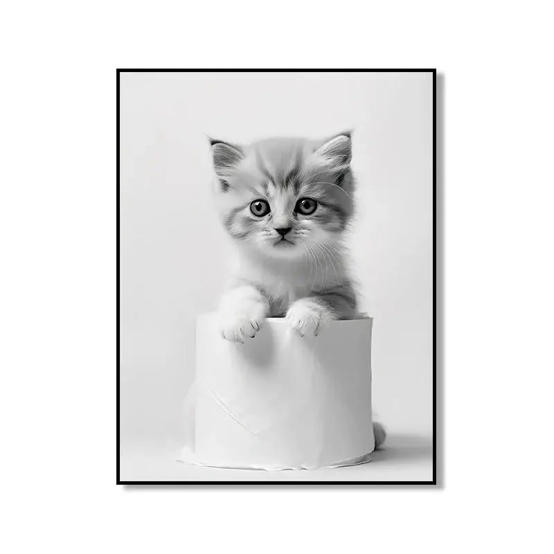 Animal Bathroom Canvas Posters