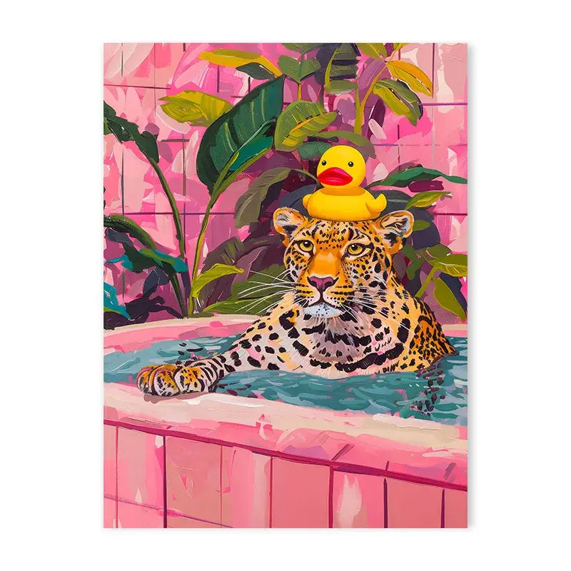Animal Canvas Painting Nordic Bathroom Decor