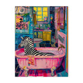 Animal Canvas Painting Nordic Bathroom Decor