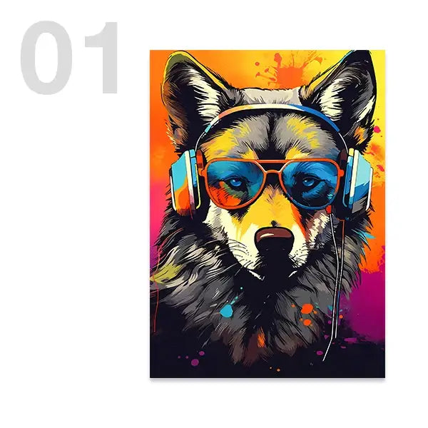 Animal Headphones Gaming Posters Teens