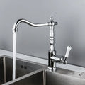 Antique black and white ceramic kitchen faucet single lever tap