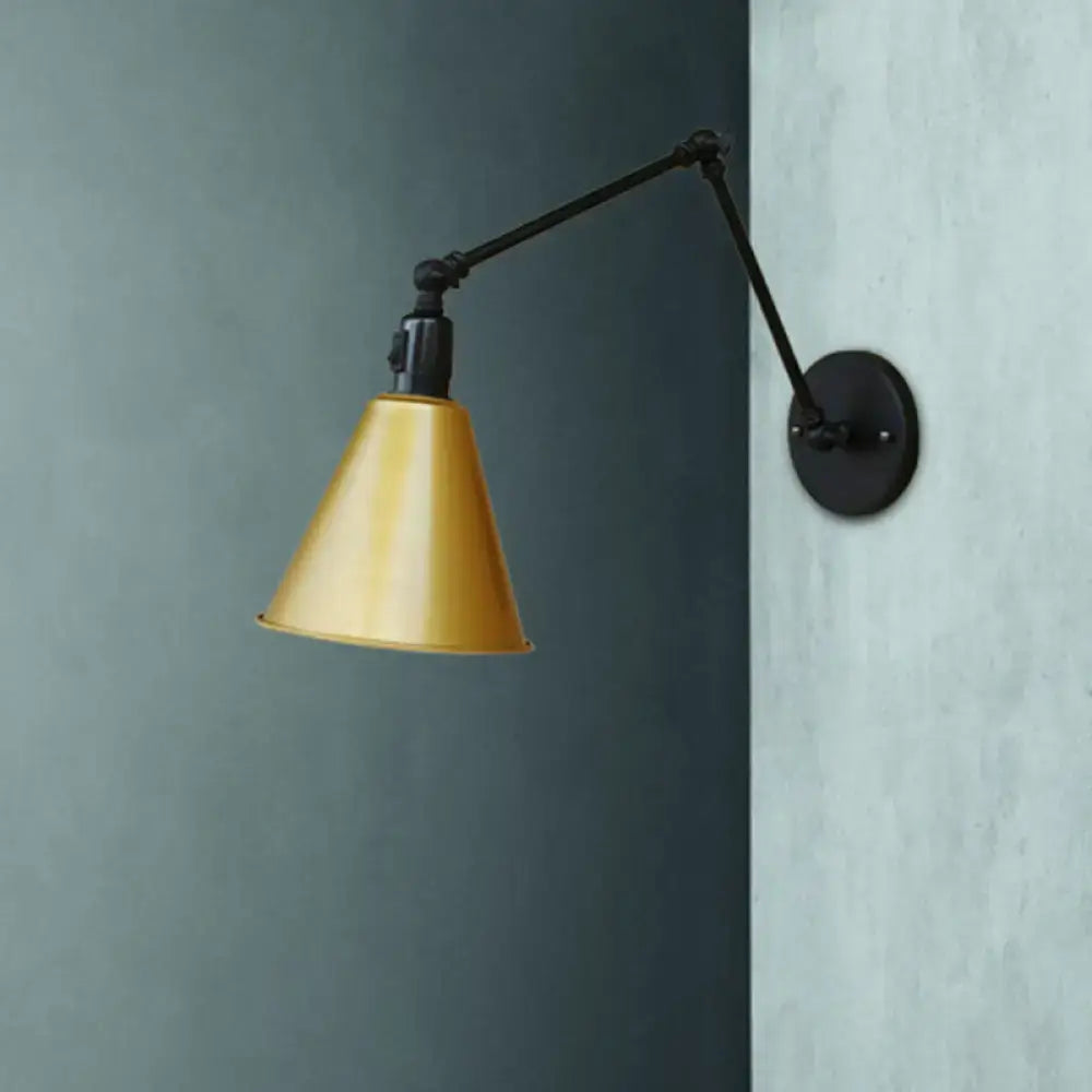 Antique black & white wrought iron wall sconce bedroom reading light