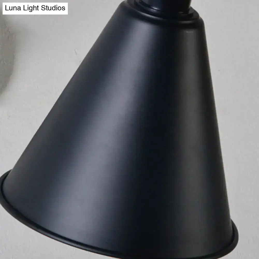 Antique black & white wrought iron wall sconce bedroom reading light