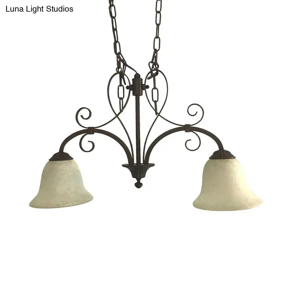 Antique bronze bell island pendant light dining room chandelier
