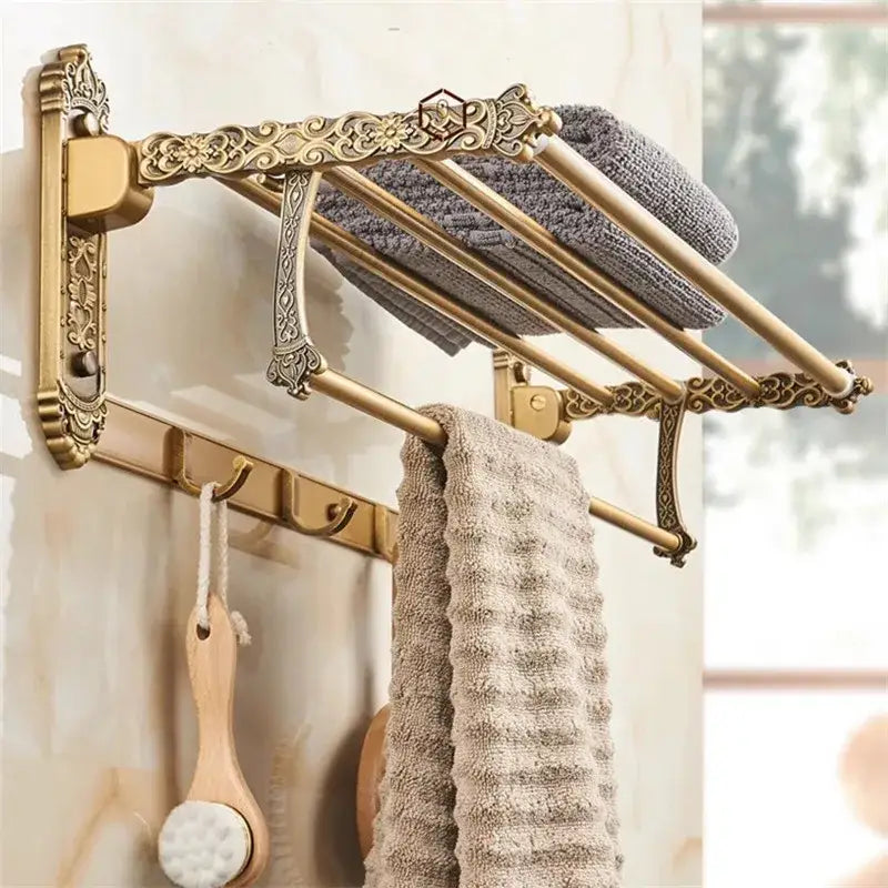 Antique bronze carved bath accessories set bathroom decor