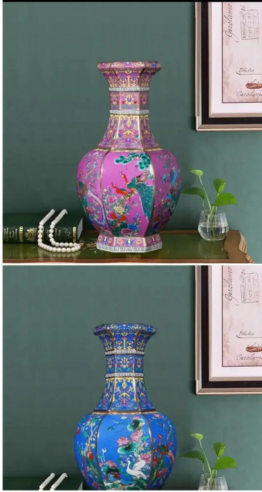 Antique Ceramic Vase 24cm Decor
