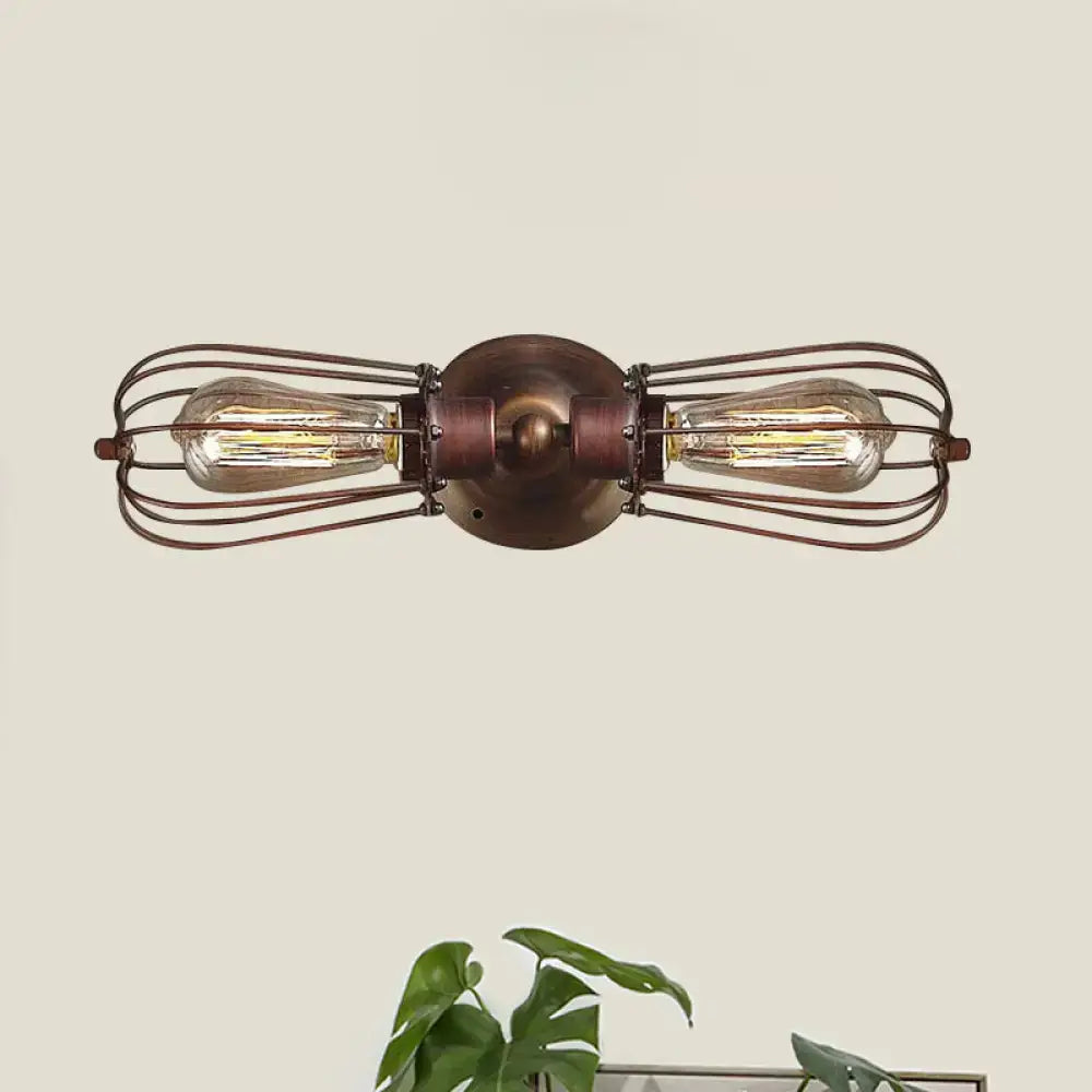 Antique style black & bronze sconce light dining room wall lamp