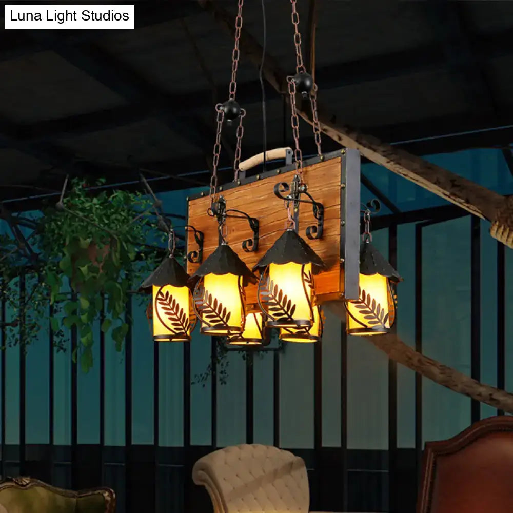 Antique White Dining Chandelier 6 Lights
