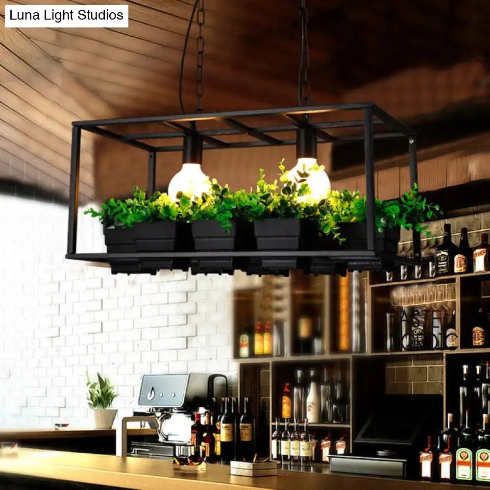 Antiqued Metal Island Lamp Hanging