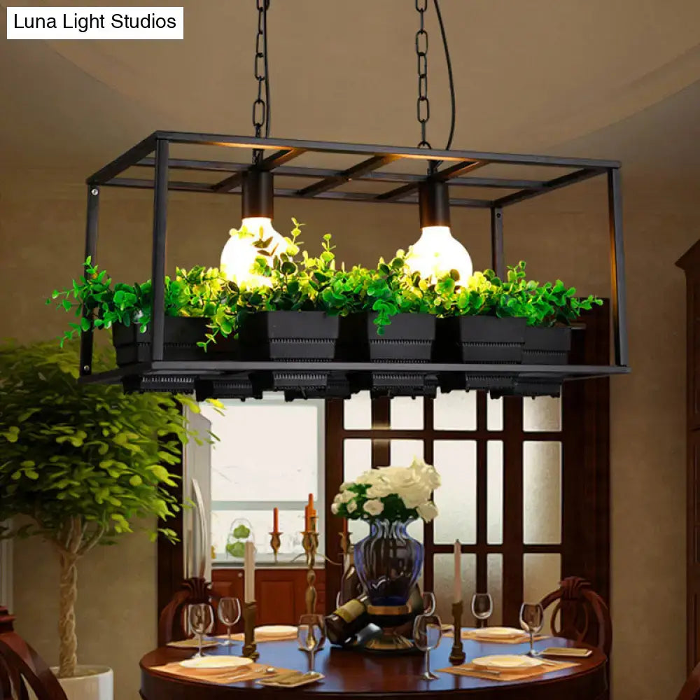 Antiqued Metal Island Lamp Hanging