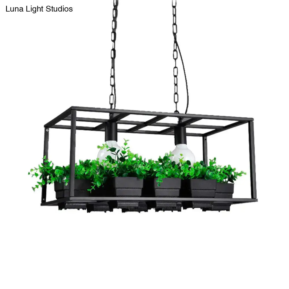 Antiqued Metal Island Lamp Hanging
