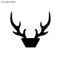 Art deco black & white antler light fixture bedroom wall sconce