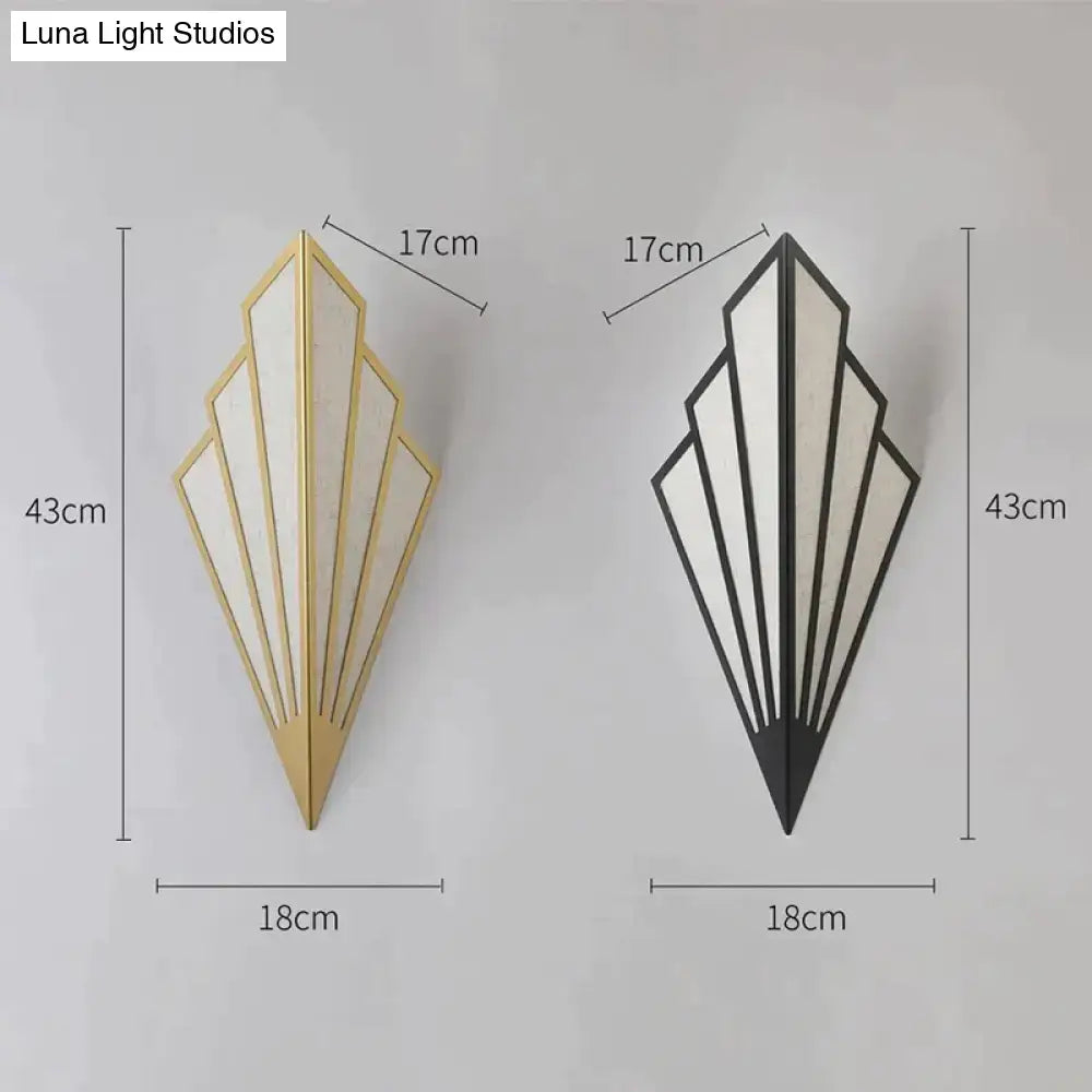 Art deco gold diamond shape modern wall light for bedroom