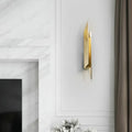 Art deco gold geometric wall lamp bedroom metallic sconce