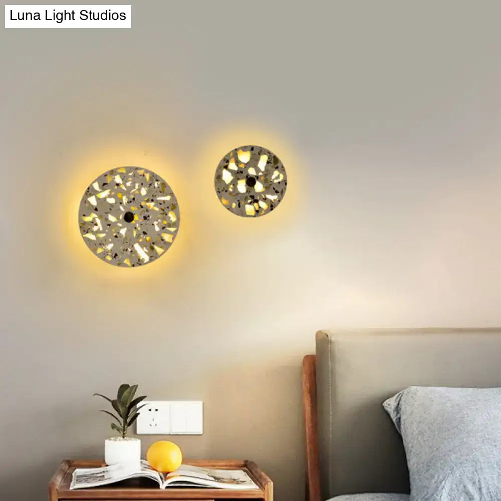 Art deco mosaic terrazzo led wall light living room sconce