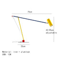 Art deco yellow & blue colorful cob table lamp for bedroom