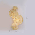 Artistic golden lotus leaf sconce light fixture living room wall art