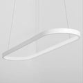 Artistic metal black & white wavy pendant light for dining room