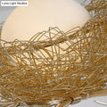 Artistry milk white glass bird nest chandelier pendant dining room