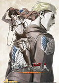 Decorbites™ attack on titan final season poster featuring stylized characters in brown uniform with blue wing insignia