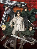 DecorBites™ attack on titan final season anime poster featuring young man in beige trench coat with silver arm braces