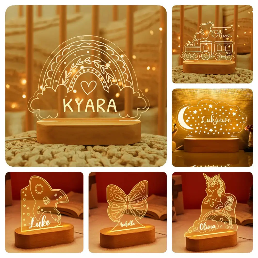 Baby Night Light Personalized Lamp