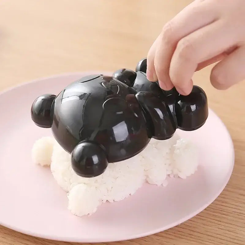Baby panda sushi mold and sandwich cutter set kitchen diy tool