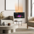 28.5" 1450W Electric Wall-Mounted Fireplace with Flame Effect