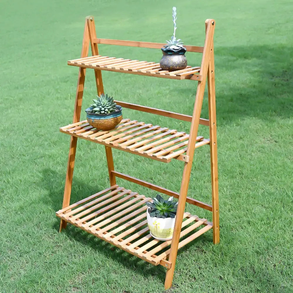 Bamboo Plant Shelf 3 Tier Stand