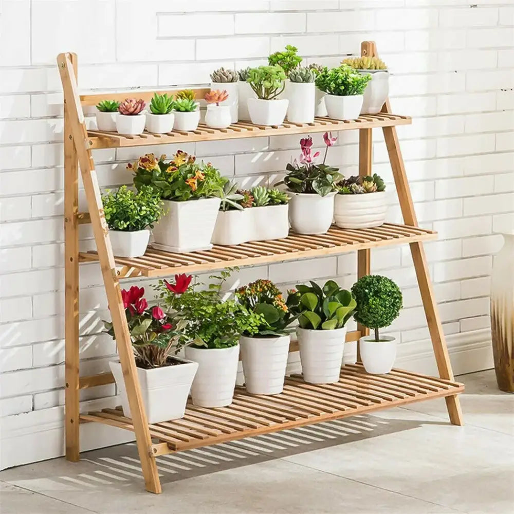 Bamboo Plant Shelf 3 Tier Stand