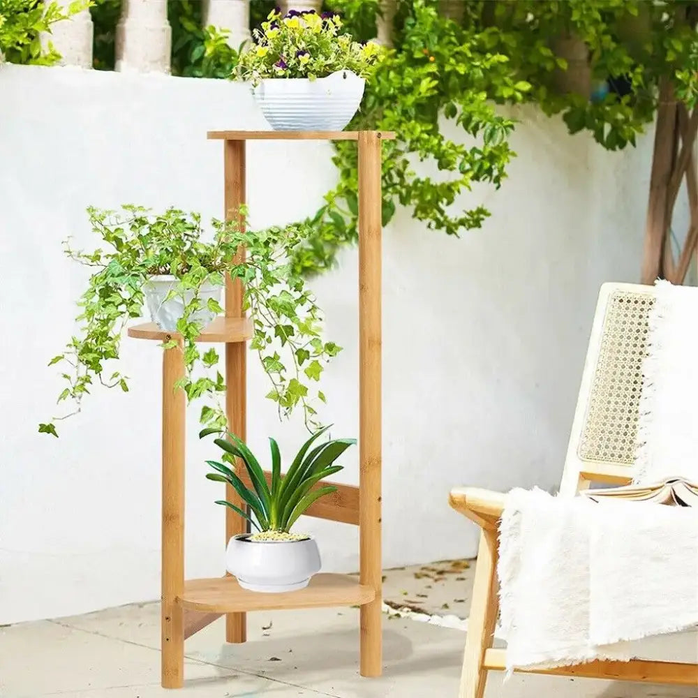 Bamboo Plant Stand 3-Tier Corner