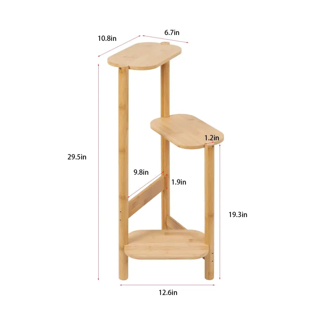 Bamboo Plant Stand 3-Tier Corner