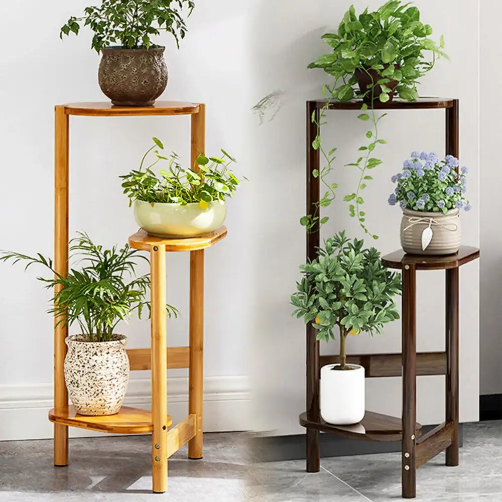 Bamboo Plant Stand 3-Tier Corner